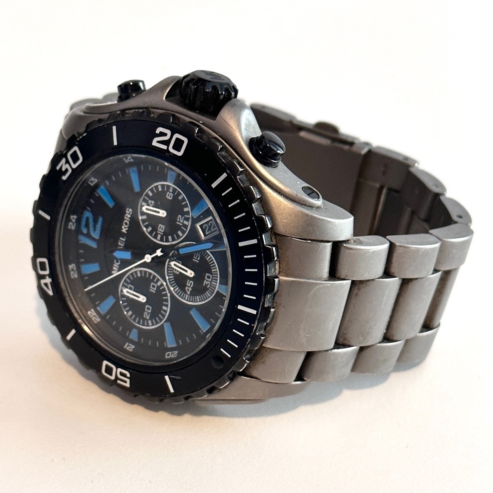 MICHAEL KORS |  Men's Drake Titanium Chronograph Quartz Watch |  MK 8231…